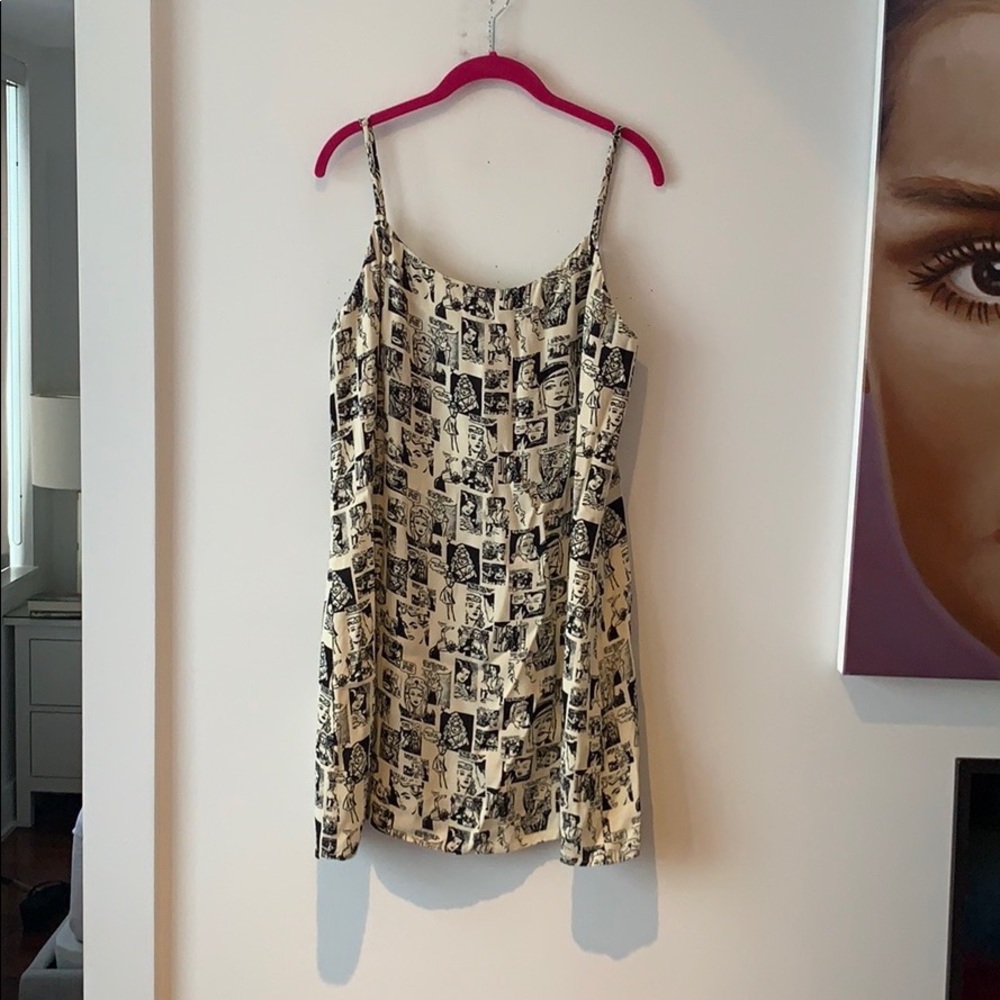 Reformation “Lindsay” dress in newspaper print 12